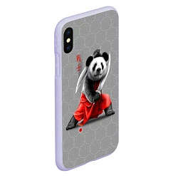 Чехол iPhone XS Max матовый Master Panda, цвет: 3D-светло-сиреневый — фото 2