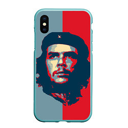 Чехол iPhone XS Max матовый Che Guevara, цвет: 3D-мятный