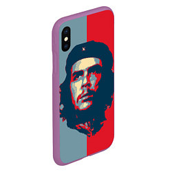 Чехол iPhone XS Max матовый Che Guevara, цвет: 3D-фиолетовый — фото 2