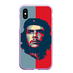 Чехол iPhone XS Max матовый Che Guevara, цвет: 3D-сиреневый