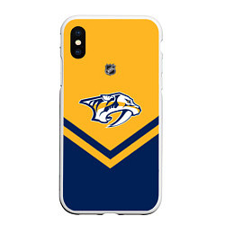 Чехол iPhone XS Max матовый NHL: Nashville Predators