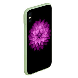 Чехол iPhone XS Max матовый Violet Flower, цвет: 3D-салатовый — фото 2