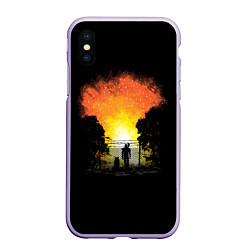 Чехол iPhone XS Max матовый Wasteland Apocalypse, цвет: 3D-светло-сиреневый