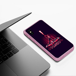 Чехол iPhone XS Max матовый Mario Tron, цвет: 3D-розовый — фото 2