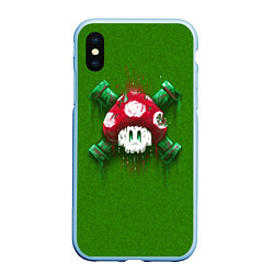 Чехол iPhone XS Max матовый Mushroom is Dead, цвет: 3D-голубой