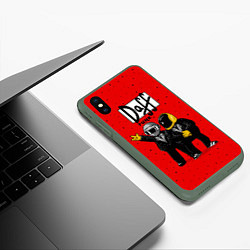 Чехол iPhone XS Max матовый Daff Punk, цвет: 3D-темно-зеленый — фото 2