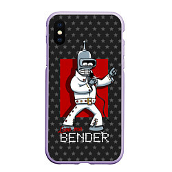 Чехол iPhone XS Max матовый Bender Presley, цвет: 3D-светло-сиреневый