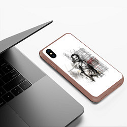 Чехол iPhone XS Max матовый Rick Grimes, цвет: 3D-коричневый — фото 2