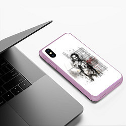 Чехол iPhone XS Max матовый Rick Grimes, цвет: 3D-сиреневый — фото 2