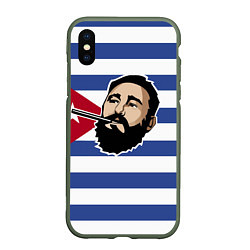 Чехол iPhone XS Max матовый Fidel Castro