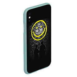 Чехол iPhone XS Max матовый Sherlock Smile, цвет: 3D-мятный — фото 2