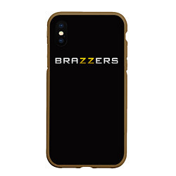 Чехол iPhone XS Max матовый Brazzers, цвет: 3D-коричневый