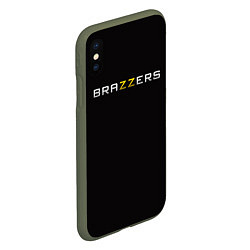 Чехол iPhone XS Max матовый Brazzers, цвет: 3D-темно-зеленый — фото 2