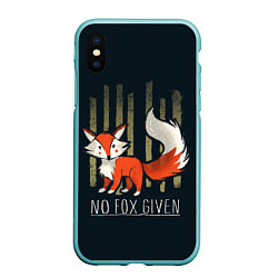 Чехол iPhone XS Max матовый No Fox Given, цвет: 3D-мятный