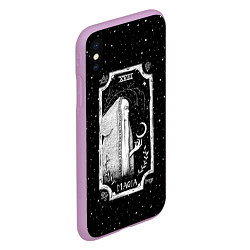 Чехол iPhone XS Max матовый Ночная магия, цвет: 3D-сиреневый — фото 2