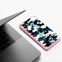 Чехол iPhone XS Max матовый Камуфляж зимний: пятна, цвет: 3D-баблгам — фото 2