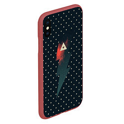 Чехол iPhone XS Max матовый Dark Force, цвет: 3D-красный — фото 2