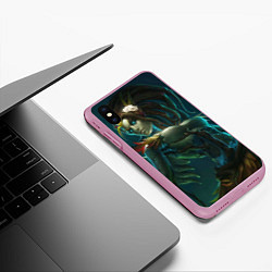 Чехол iPhone XS Max матовый Zyra, цвет: 3D-розовый — фото 2