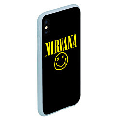 Чехол iPhone XS Max матовый Nirvana Rock, цвет: 3D-голубой — фото 2