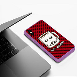Чехол iPhone XS Max матовый Good Morning, цвет: 3D-фиолетовый — фото 2