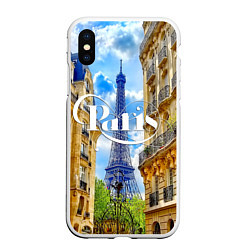 Чехол iPhone XS Max матовый Daytime Paris, цвет: 3D-белый