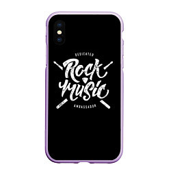 Чехол iPhone XS Max матовый Rock Music