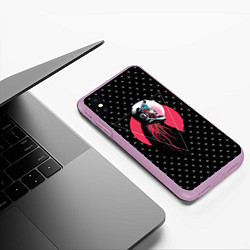 Чехол iPhone XS Max матовый Космическая дама, цвет: 3D-сиреневый — фото 2