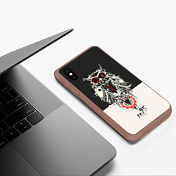Чехол iPhone XS Max матовый TDD Owl 95, цвет: 3D-коричневый — фото 2