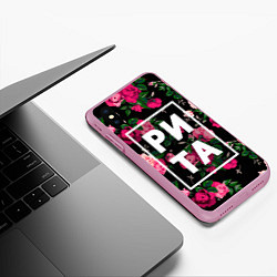 Чехол iPhone XS Max матовый Рита, цвет: 3D-розовый — фото 2