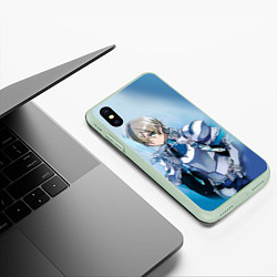 Чехол iPhone XS Max матовый Юдзио (ユージオ Yūjio, цвет: 3D-салатовый — фото 2
