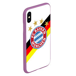 Чехол iPhone XS Max матовый FC Bayern: Germany, цвет: 3D-фиолетовый — фото 2