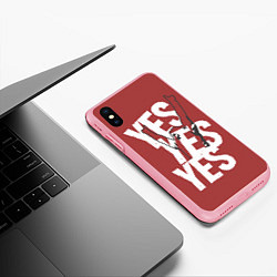 Чехол iPhone XS Max матовый Bryan Danielson: Yes, цвет: 3D-баблгам — фото 2