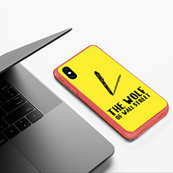 Чехол iPhone XS Max матовый The Wolf of Wall Street, цвет: 3D-красный — фото 2