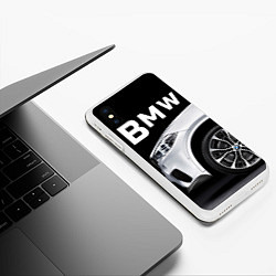 Чехол iPhone XS Max матовый BMW: White Style, цвет: 3D-белый — фото 2