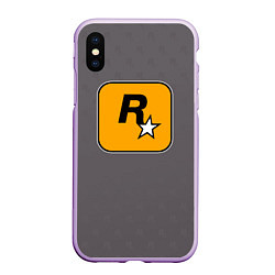 Чехол iPhone XS Max матовый GTA VI: Rockstar Games, цвет: 3D-сиреневый