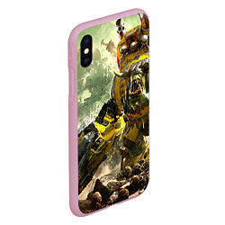 Чехол iPhone XS Max матовый WH40k warboss, цвет: 3D-розовый — фото 2