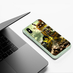 Чехол iPhone XS Max матовый WH40k warboss, цвет: 3D-салатовый — фото 2