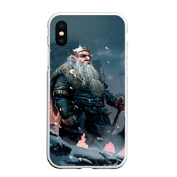 Чехол iPhone XS Max матовый Witcher gwent 7, цвет: 3D-белый