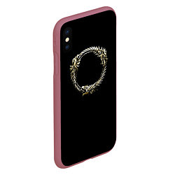 Чехол iPhone XS Max матовый TES 8, цвет: 3D-малиновый — фото 2