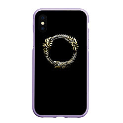 Чехол iPhone XS Max матовый TES 8, цвет: 3D-светло-сиреневый