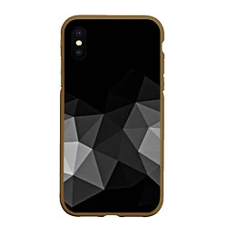 Чехол iPhone XS Max матовый Abstract gray, цвет: 3D-коричневый