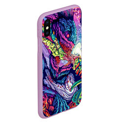 Чехол iPhone XS Max матовый Hyper Beast Style, цвет: 3D-сиреневый — фото 2