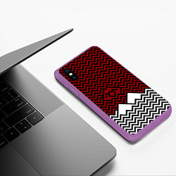 Чехол iPhone XS Max матовый Твин Пикс: Минимализм, цвет: 3D-фиолетовый — фото 2