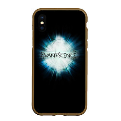 Чехол iPhone XS Max матовый Evanescence Explode, цвет: 3D-коричневый