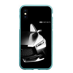 Чехол iPhone XS Max матовый Infiniti Sport, цвет: 3D-мятный