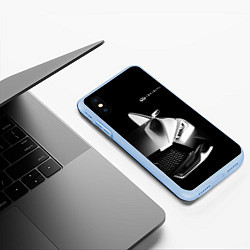 Чехол iPhone XS Max матовый Infiniti Sport, цвет: 3D-голубой — фото 2
