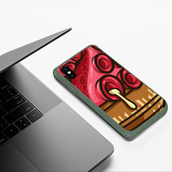 Чехол iPhone XS Max матовый Мороженко, цвет: 3D-темно-зеленый — фото 2