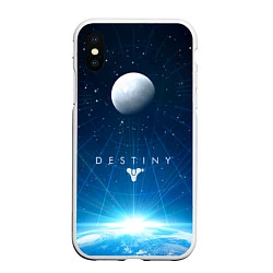 Чехол iPhone XS Max матовый Destiny Space, цвет: 3D-белый
