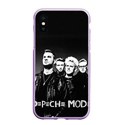 Чехол iPhone XS Max матовый Depeche Mode: mono, цвет: 3D-сиреневый