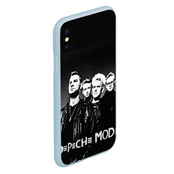 Чехол iPhone XS Max матовый Depeche Mode: mono, цвет: 3D-голубой — фото 2